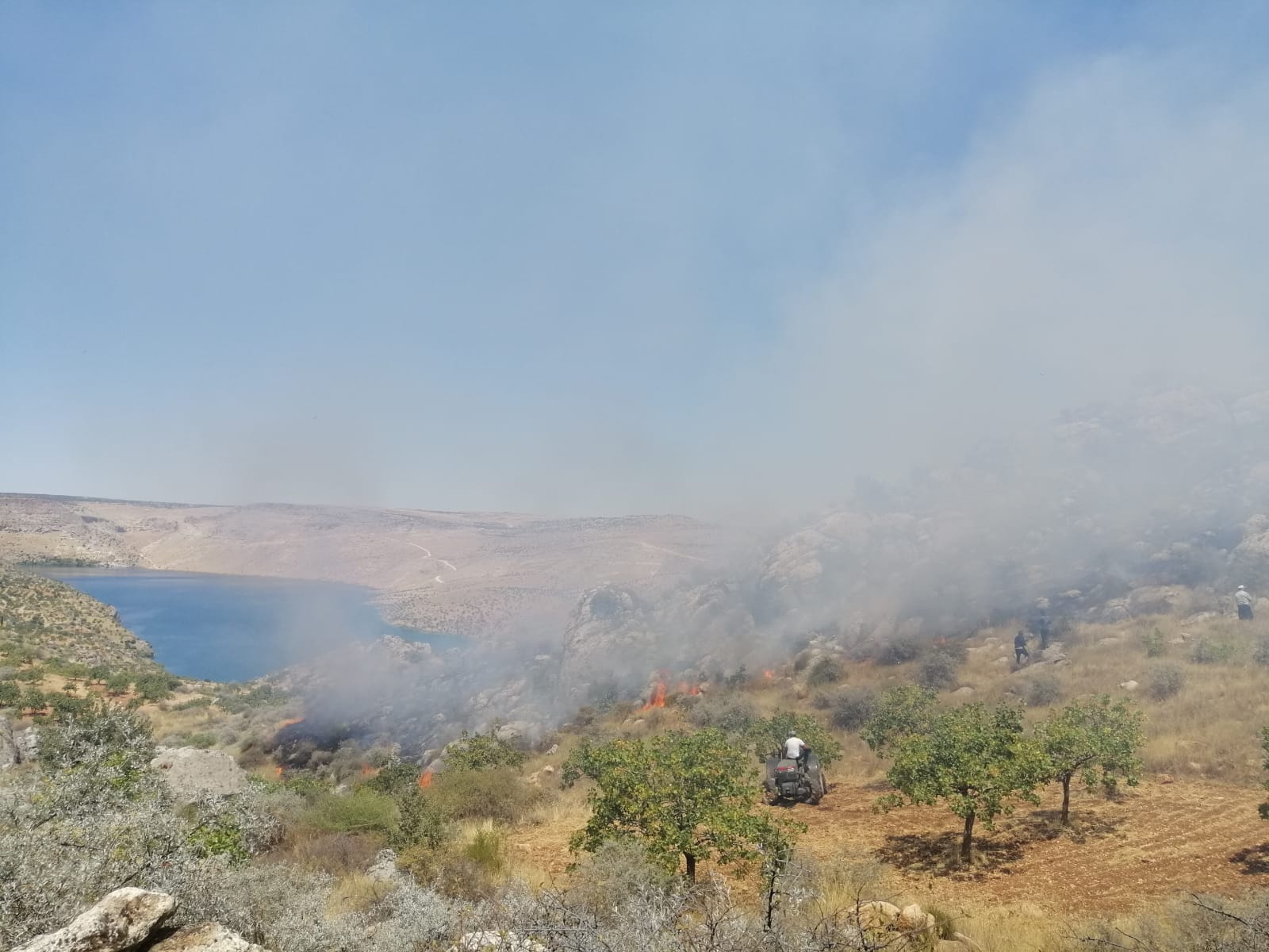 kırsal alanda yangın çıktı