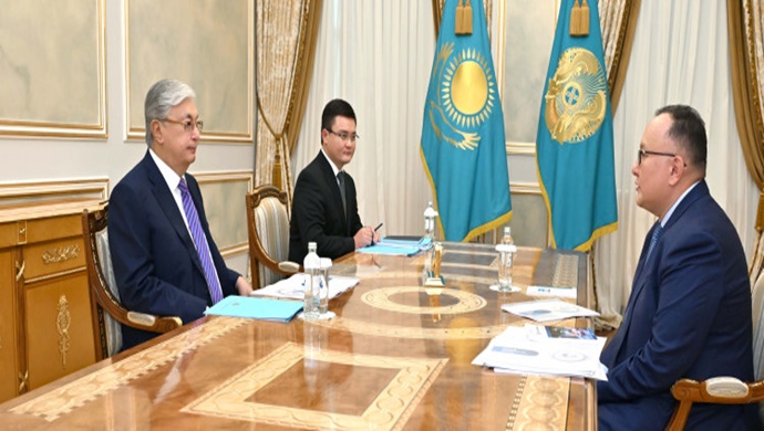 Devlet başkanı Kazakhtelecom JSC Yönetim Kurulu Başkanı Kuanyshbek Yesekeev’i kabul etti