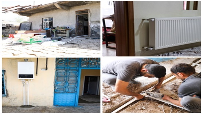 HARRAN BELEDİYESİNDEN DEZAVANTAJLI 80 AİLEYE DOĞALGAZ DESTEĞİ