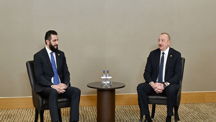 İlham Əliyevin Antalyada Suriyanın keçid dövrü Prezidenti ilə görüşü olub