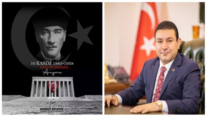 HARRAN BELEDİYE BAŞKANI MAHMUT ÖZYAVUZ`DAN 10 KASIM ATATÜRK’Ü ANMA GÜNÜ MESAJI