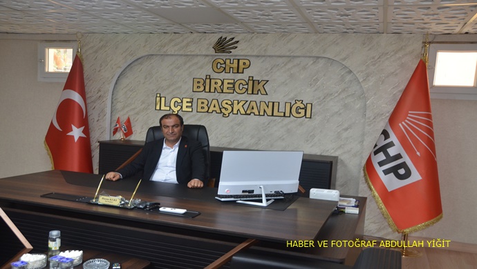 CHP BİRECİK İLÇE BAŞKANI HASAN KURT `TAN 19 MAYIS ATATÜRK’Ü ANMA, GENÇLİK VE SPOR BAYRAMI MESAJI